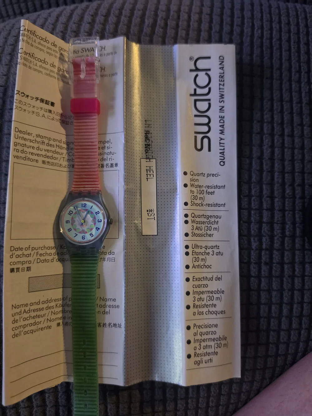 Swatch model lady